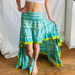 Exotic Tropical High Low Skirt